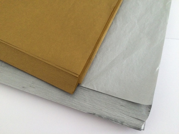 10 Bögen doppelseitiges Silber/Gold-Seidenpapier
