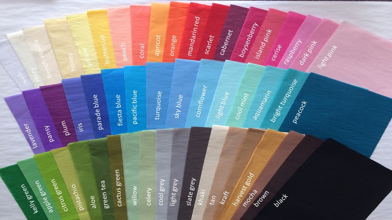 300 feuilles papier de soie 30 couleurs mélangées Feuilles de