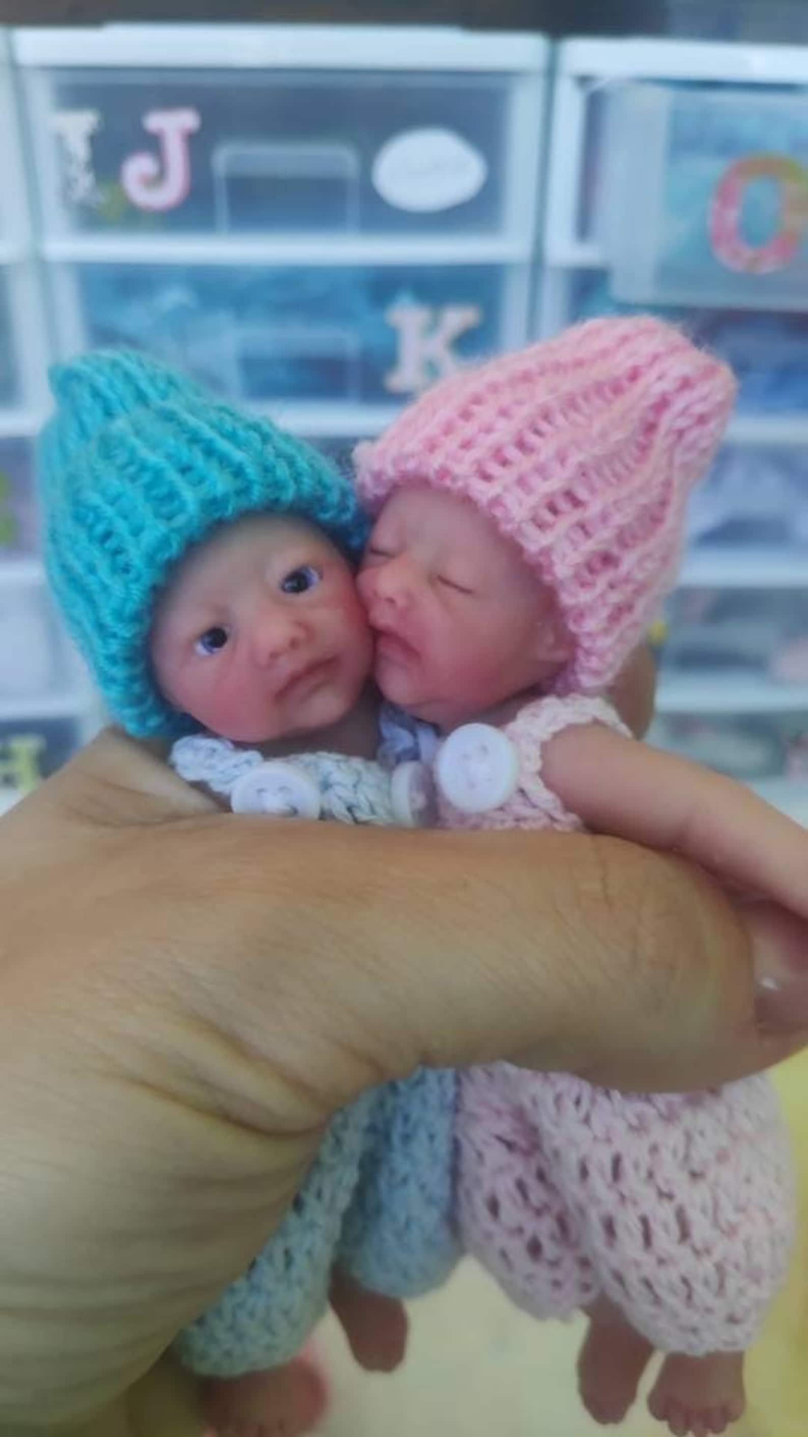 Pair of Mini Platinum Silicone Babies Etsy UK