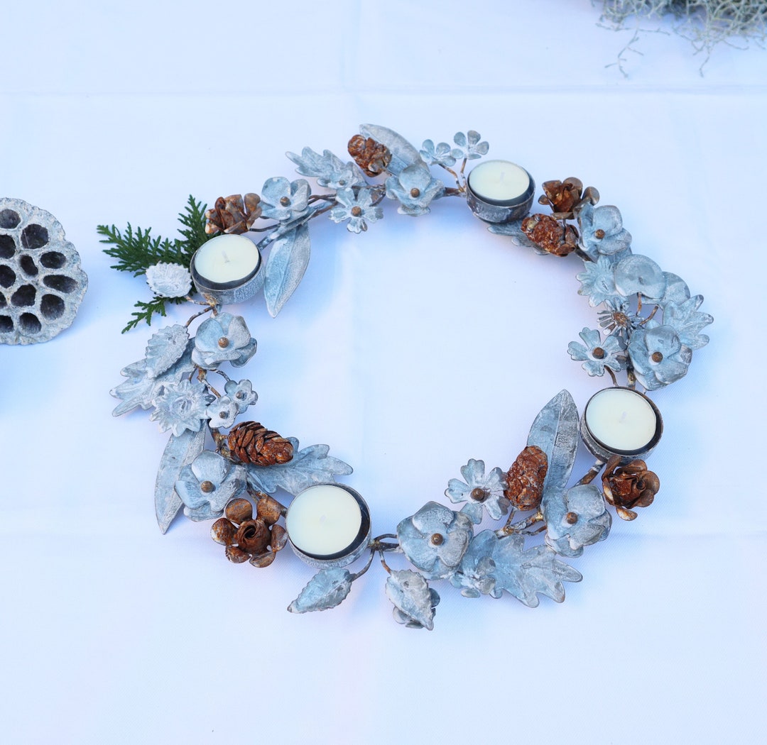 Candle Holder Wreath Noble Advent Wreath Etsy