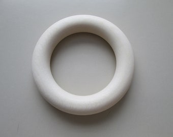 85 cents/pcs., 1 wooden ring untreated, mini-ring, XS-ring 36 mm, natural wood according to DIN f. Baby articles, without bore