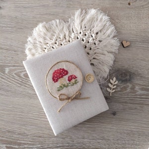 Personalized Linen Photo Album for 100 photos | Mushroom Toadstool 4x6 Linen Photo Album | Album for gift | Rustic album | Children&#39;s Gift