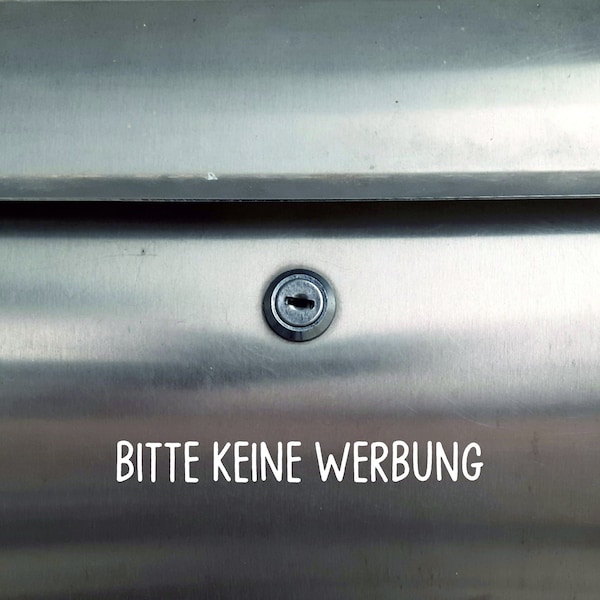 Aufkleber Bitte keine Werbung -  Sticker Briefkasten