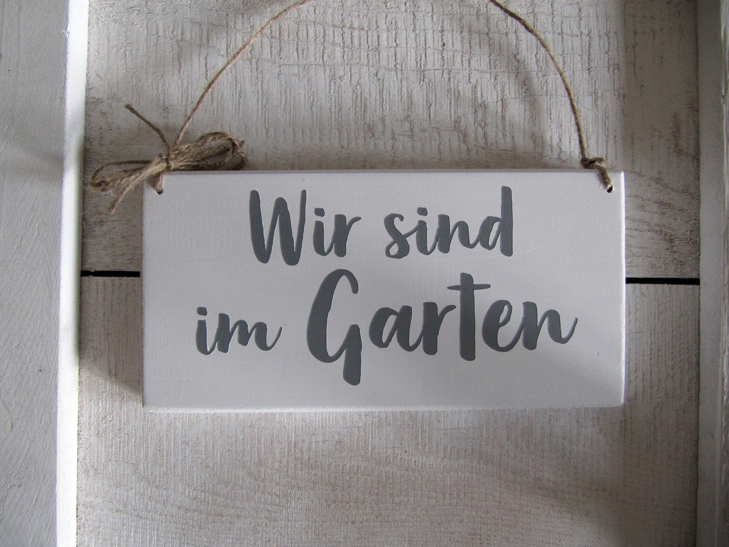 Schild Wir sind im Garten Holzschild Türschild Schild Etsy