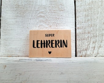 Magnet Kühlschrank - Super Lehrerin - Kühlschrankmagnet Magnet Holz Geschenk Dekoration Deko