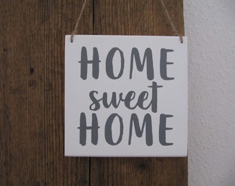 Holzschild HOME SWEET HOME - Schilder Türschild  Dekoschild Holz Geschenk Geschenkidee