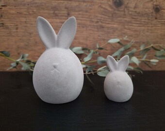 Hase Beton Osterhase  I 2er Set Beton Betondeko Betonfigur Ostern Osterdeko Osterdekoration Deko Dekofigur Betondekoration Geschenk