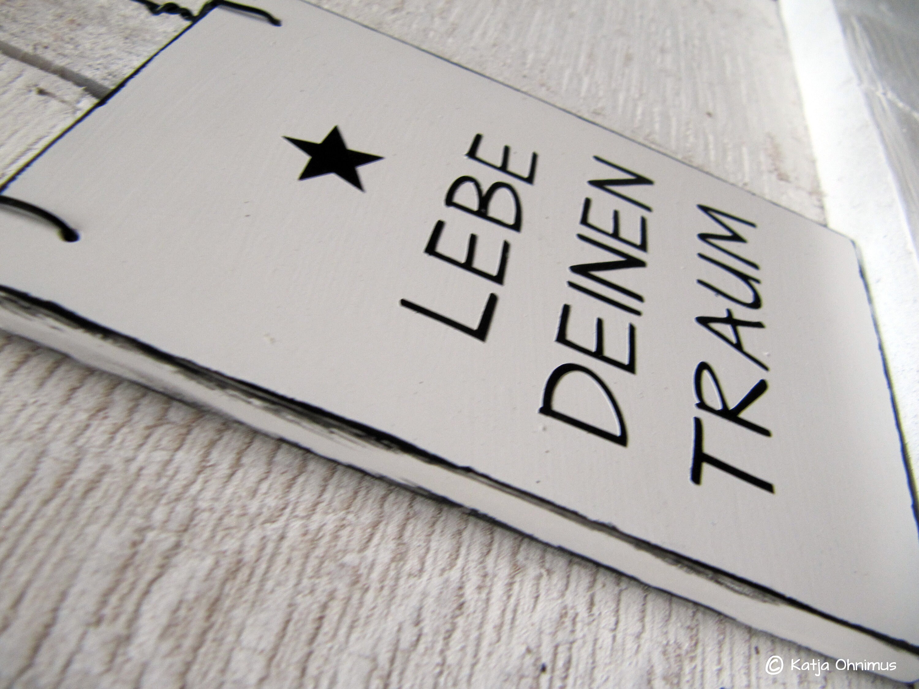Lebe deinen Traum Schild Holzdeko Holzschild Geschenk Stern Etsy
