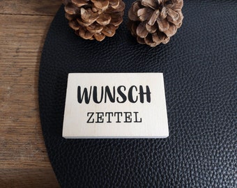 Wunschzettel - Kühlschrankmagnet Magnet Holz Weihnachten Geschenk Dekoration Deko