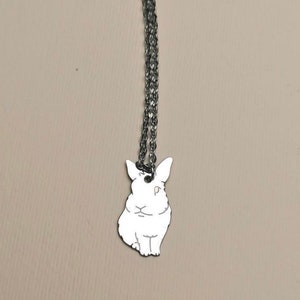Rabbit Necklace / Bunny Necklace / Rabbit Lover Necklace / Personalized Rabbit / Pet Keepsake
