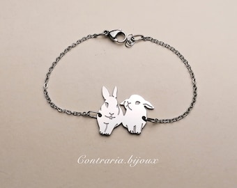 Couple rabbit bracelet