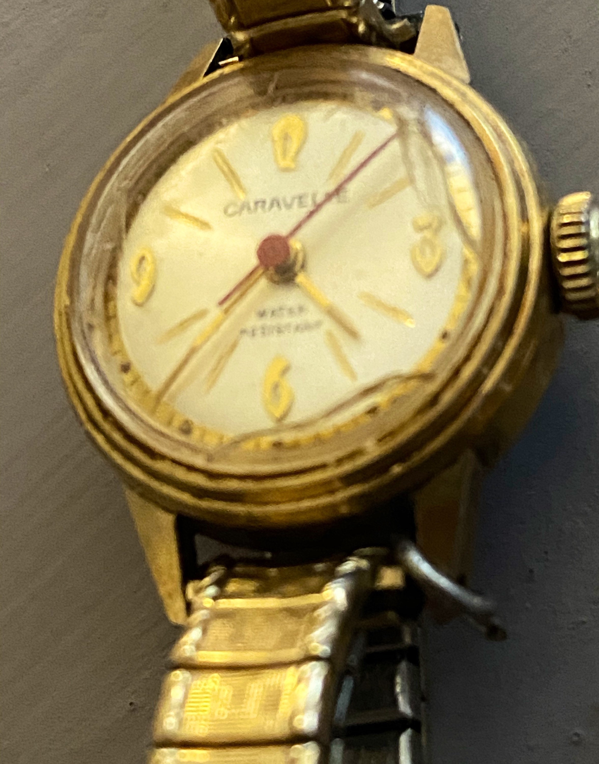 Elegant Vintage Ladies Gold Toned Watch Caravelle by Bulova Etsy UK