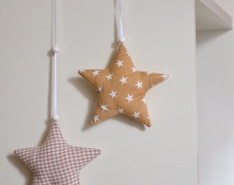 Fabric pendant stars, baby mobile, mobile, decoration