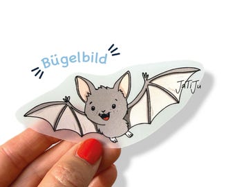 Bügelbild / Patch / Fledermaus zum Aufbügeln