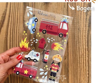 RUBONS / UV-DTF / randlose Sticker / wasserfeste Aufkleber / Feuerwehr