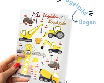 Bügelbild / Patch / verschiedene Motive / Baustelle