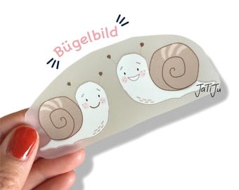 Bügelbild / Patch / Schnecken zum Aufbügeln