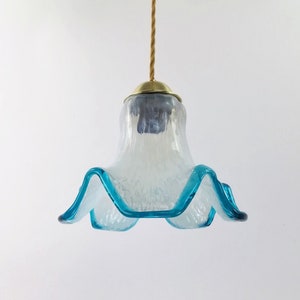 Italian Murano style hanging lamp with opal glass shade, pendant light, mid-century lamp, design idea