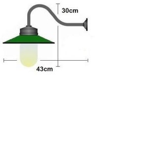 Klassische Hoflampe, Wandlampe, Gartenlampe, Lampe für Weinkellerei, Werkstattlampe Nachhaltig, Modell 17 Bild 3