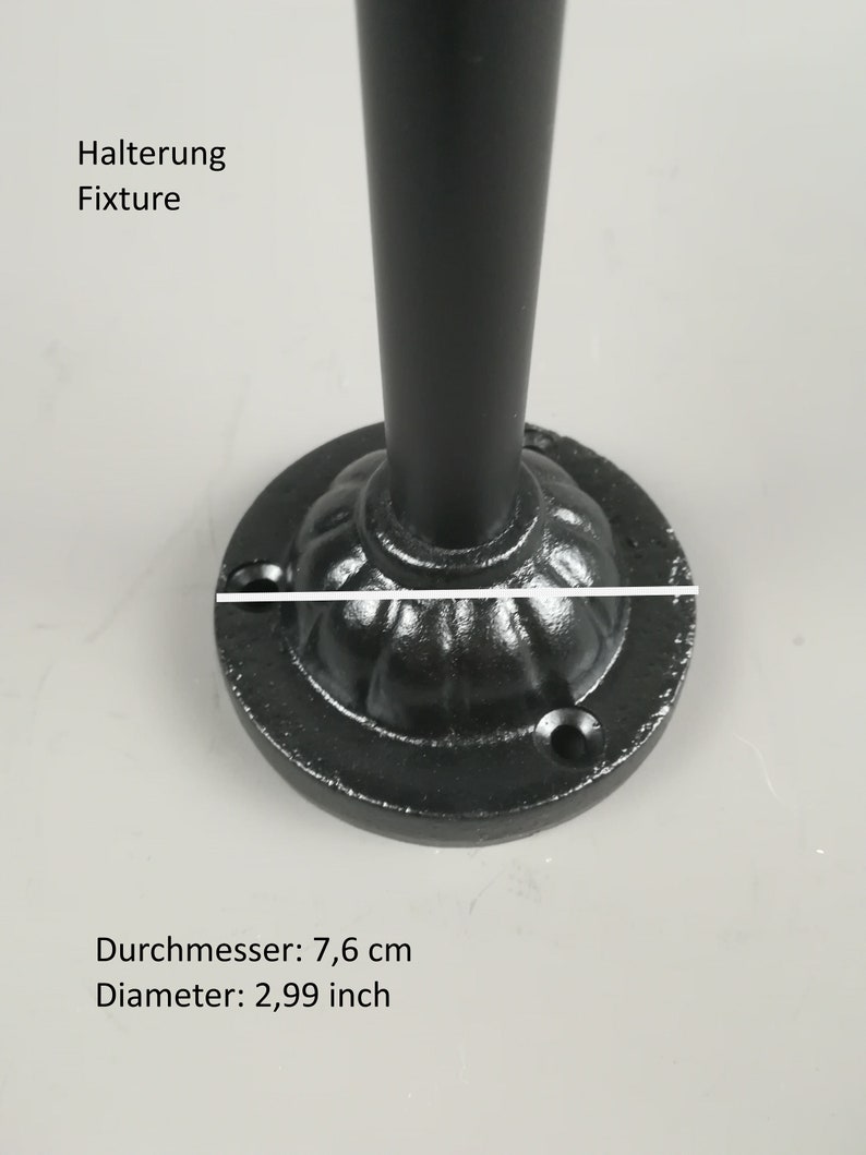 Klassisk gårdslampa, i rostfri finish, trädgårdslampa, utomhusbelysning för vingård, verkstadslampa, hållbar, modell 17 bild 8