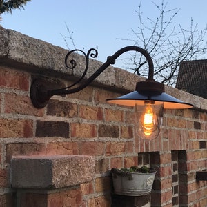 Classic farmhouse lamp, handmade outdoor wall light, winery, farm, half-timbered house lamp, horse farm lamp, model 8