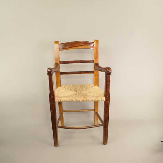 Rural Cherry Wood and Straw Armchair France 1840s Rural Armchair Made of Cherry Wood and Straw France 1840s Etsy UK