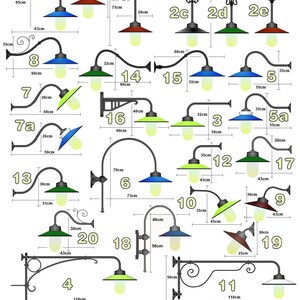 Klassisk gårdslampa, i rostfri finish, trädgårdslampa, utomhusbelysning för vingård, verkstadslampa, hållbar, modell 17 bild 9