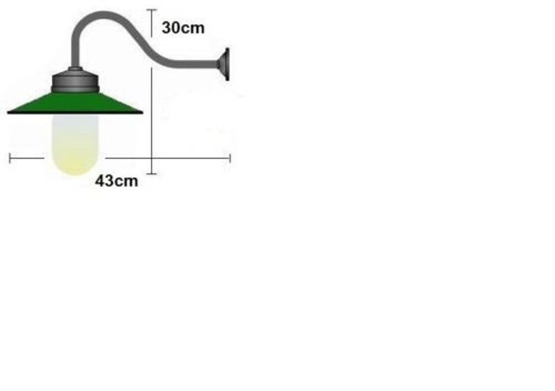 Klassische Hoflampe, Wandlampe, Gartenlampe, Lampe für Weinkellerei, Werkstattlampe Nachhaltig, Modell 17 Bild 3