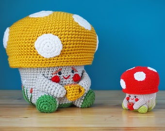 Mushroom Amigurumi Pattern, Mushroom Crochet Tutorial, Amigurumi Mushroom Digital Pattern, Botanical Amigurumi, Cottagecore Crochet Toy