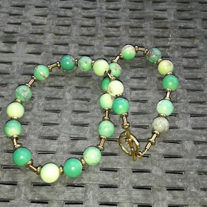 Chrysoprase natural stone necklace