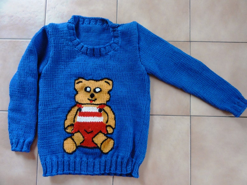 Kinderpullover Bärchen Gr. 98/104 Bild 1