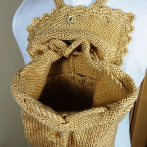 Party-Rucksack gold, gestrickt Bild 3