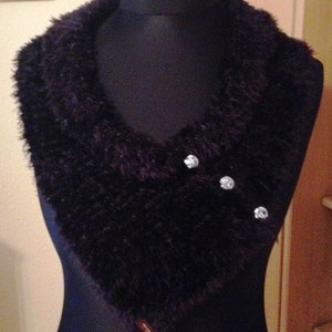 Black shoulder warmer with rhinestones image 1