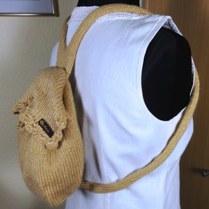 Party-Rucksack gold, gestrickt Bild 2