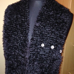 Black shoulder warmer with rhinestones image 3