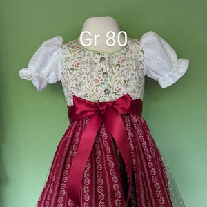 Taille Dirndl bébé 80, disponible immédiatement, également possible avec veste image 1