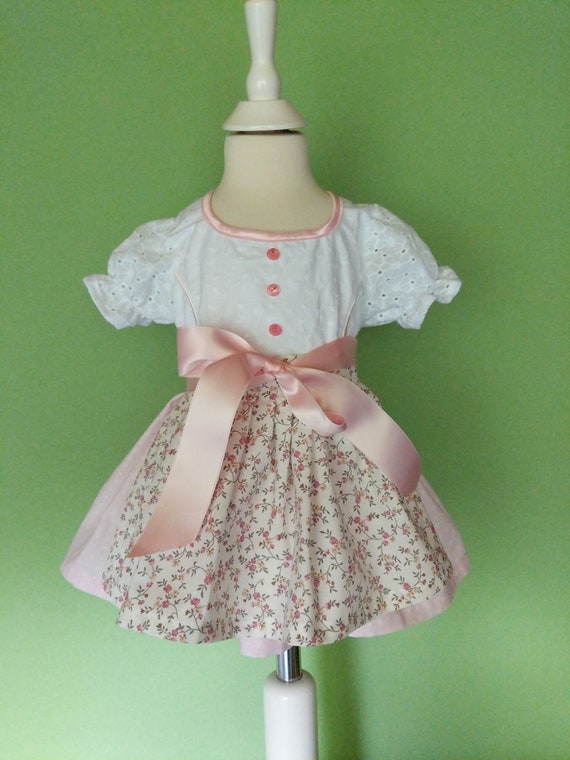Baby Mädchen Kleid Dirndl Hochzeit Taufe Festlich Sommer Gr 68-92 NEU