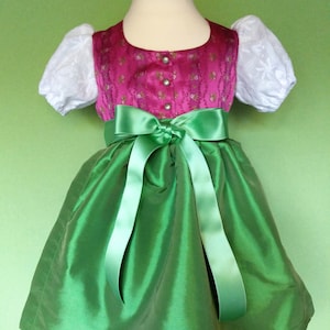 Baby/Children's Dirndl model Christel 2, from size 62, bodice made of traditional jacquard, made to order image 3