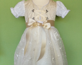 Baby Dirndl  Modell "Jule 2" Gr. 68 - 98 für festliche Anlässe, Taufe, Hochzeit, sehr hochwertig,  wird nach deinen Wünschen angefertigt