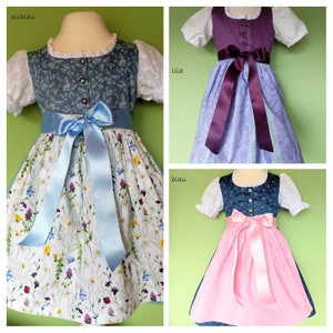 Baby dirndl model Christel from size 62, made of high-quality traditional fabric, is made according to your wishes image 7