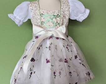 taille dirndl festive pour bébé. 68avec tablier en tulle, disponible immédiatement, également possible avec veste