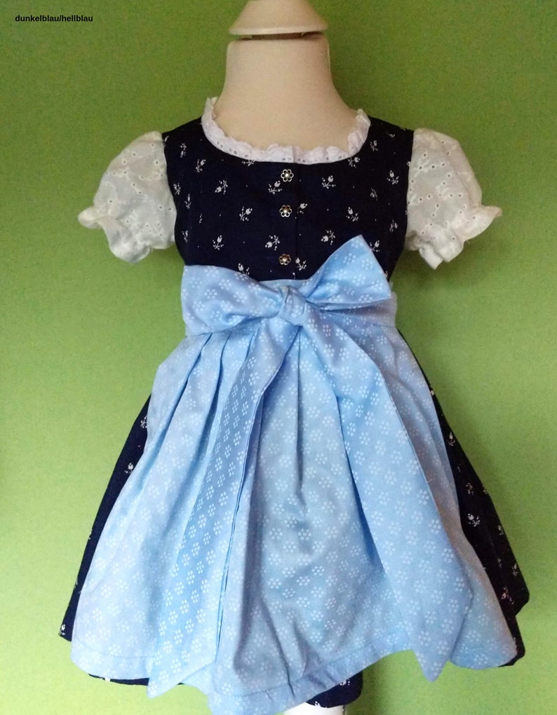 Baby dirndl model Christel from size 62, made of high-quality traditional fabric, is made according to your wishes image 4