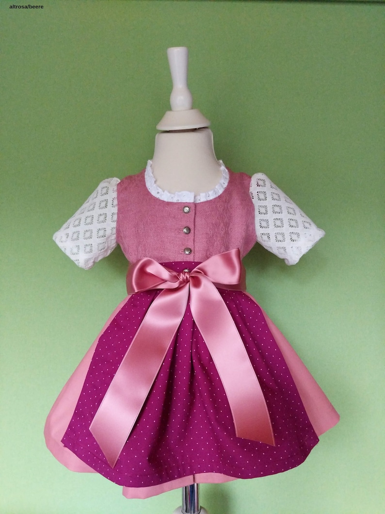Baby dirndl model Christel from size 62, made of high-quality traditional fabric, is made according to your wishes image 2