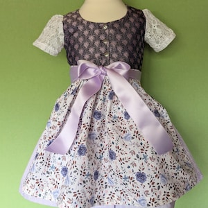 Baby/Children's Dirndl model Christel 2, from size 62, bodice made of traditional jacquard, made to order image 10