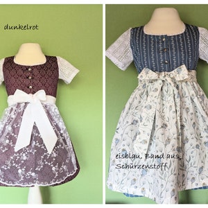 Baby dirndl model Christel from size 62, made of high-quality traditional fabric, is made according to your wishes image 8