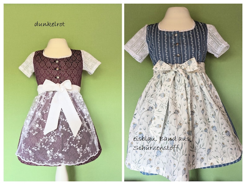 Baby dirndl model Christel from size 62, made of high-quality traditional fabric, is made according to your wishes image 8