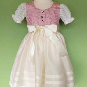 Baby/ Kinder Dirndl Modell Christel 2, ab Gr. 62 , Mieder aus Trachtenjacquard, Wunschanfertigung Bild 4