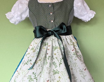 Baby Dirndl Gr. 74 ganz klassisch, mit modischer Schürze, sofort lieferbar