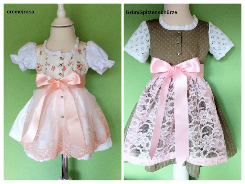 Dirndl pour bébé modèle Christel à partir de la taille 62, en tissu traditionnel de haute qualité, réalisé selon vos souhaits image 3