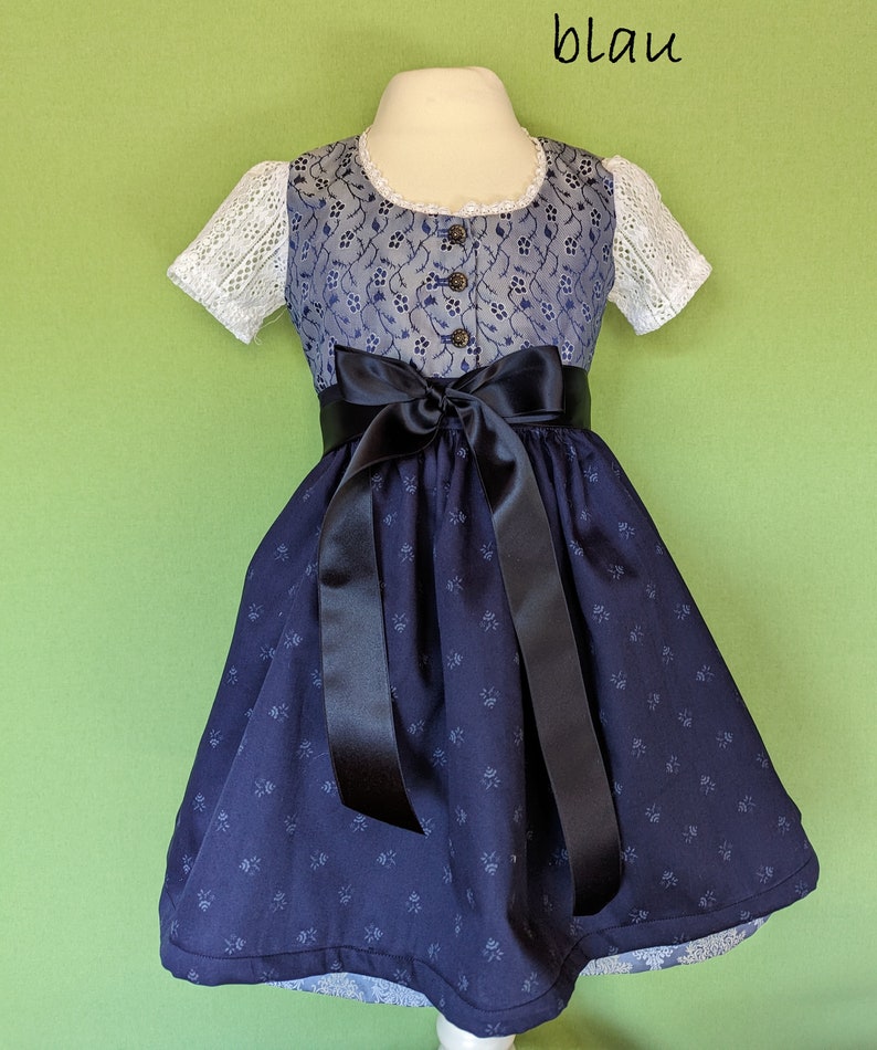 Baby/Children's Dirndl model Christel 2, from size 62, bodice made of traditional jacquard, made to order image 9